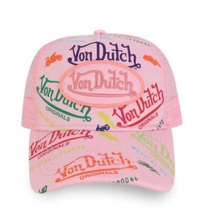 Von Dutch All Over Pink Trucker Hat